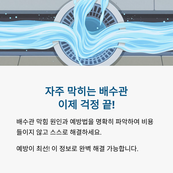 배수관 막힘 원인과 예방법