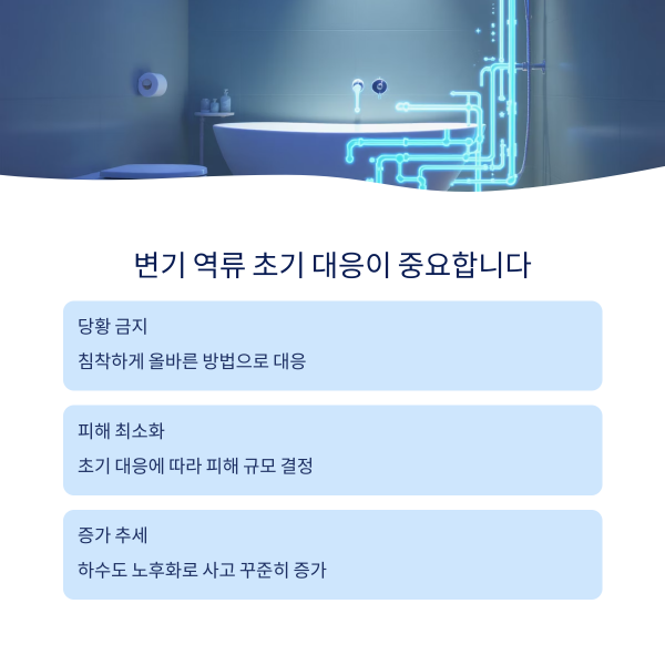 변기 역류할 때