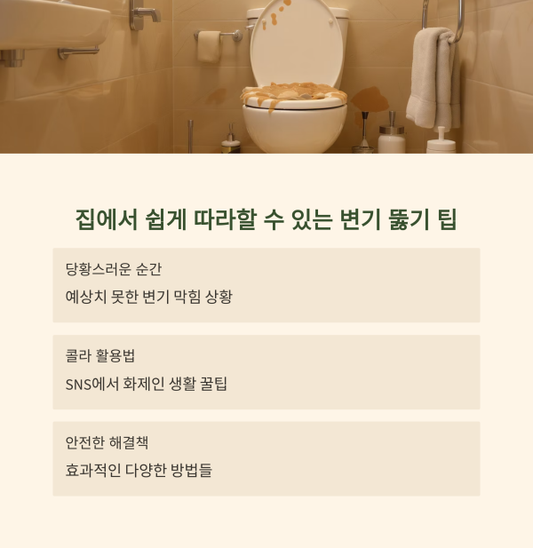 콜라 변기 막힘