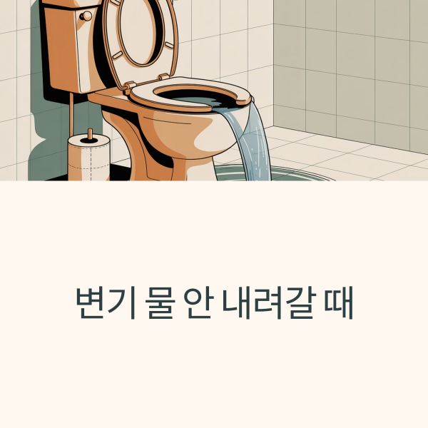 변기 물 안 내려갈 때 간단히 뚫는 법