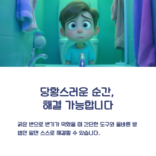 굵은 똥 변기 막힘 뜨거운 물