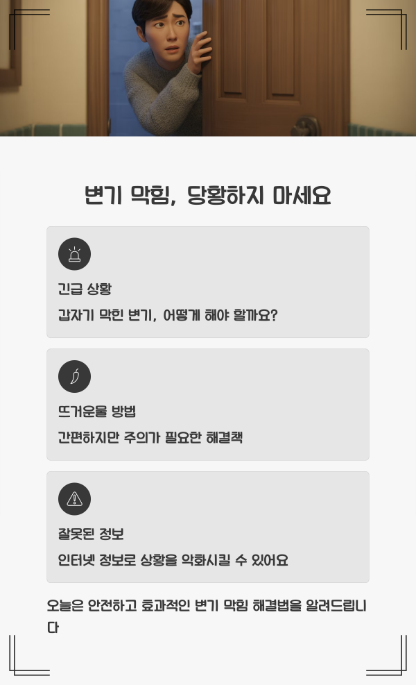 변기 막혔을때 뜨거운물