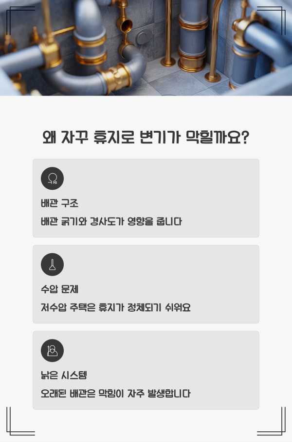 휴지 변기 막힘
